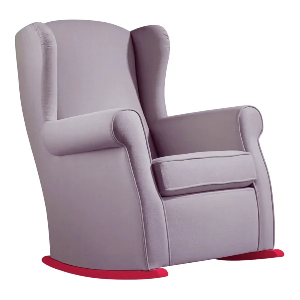 Butaca balancín Butaca balancín orejera tapizada en tela antimanchas 66×80×104 cm