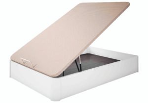 Canapé Zentia abatible 33 cm tapizado en 3D beige con válvulas de aireación