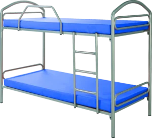 Litera Modelo 800 metálica con somier, barandilla y escalera 90x190, sin colchones