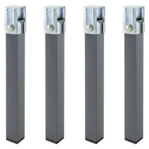Pack de 4 patas cuadradas para somier en dos alturas (25 cm y 33 cm)