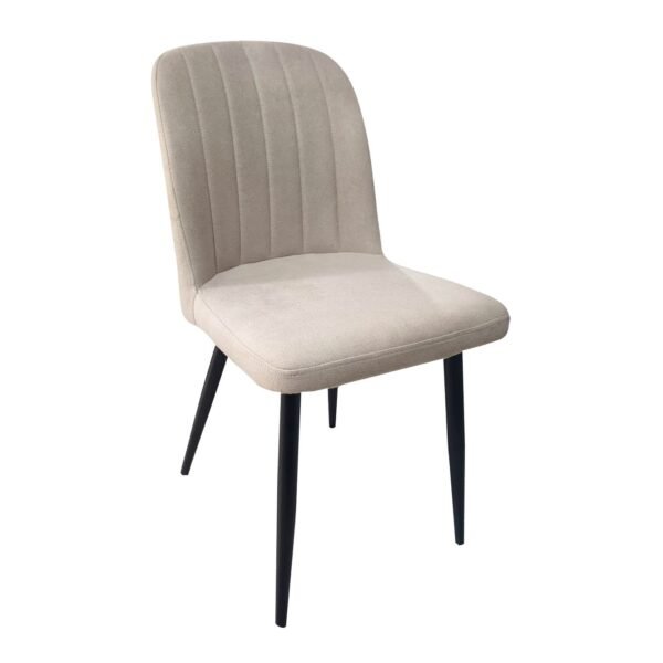 Pack de 4 sillas Seiland de comedor tapizadas en tela antimanchas (45×54×86 cm)