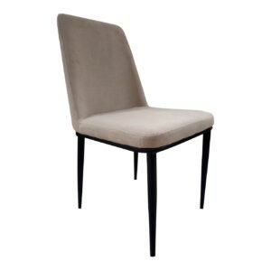 Pack de 4 sillas Fiona de comedor tapizadas en tela antimanchas (45×55×89 cm)