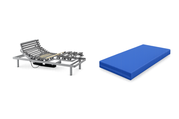 Pack 90×190 de somier articulado eléctrico con colchón sanitario en promoción