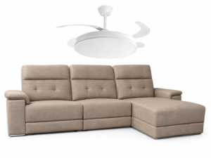 Chaise Longue Madrid reversible eléctrico en tela Nova 02 + ventilador de regalo