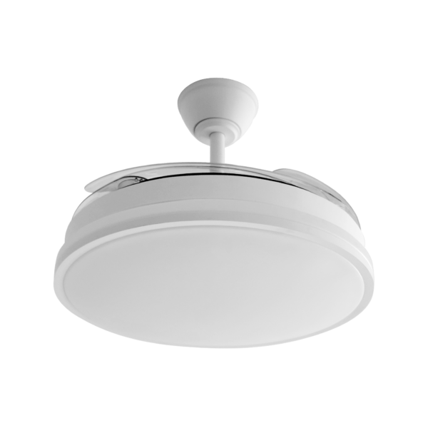 Ventilador de techo con aspas desplegables y luz LED regulable